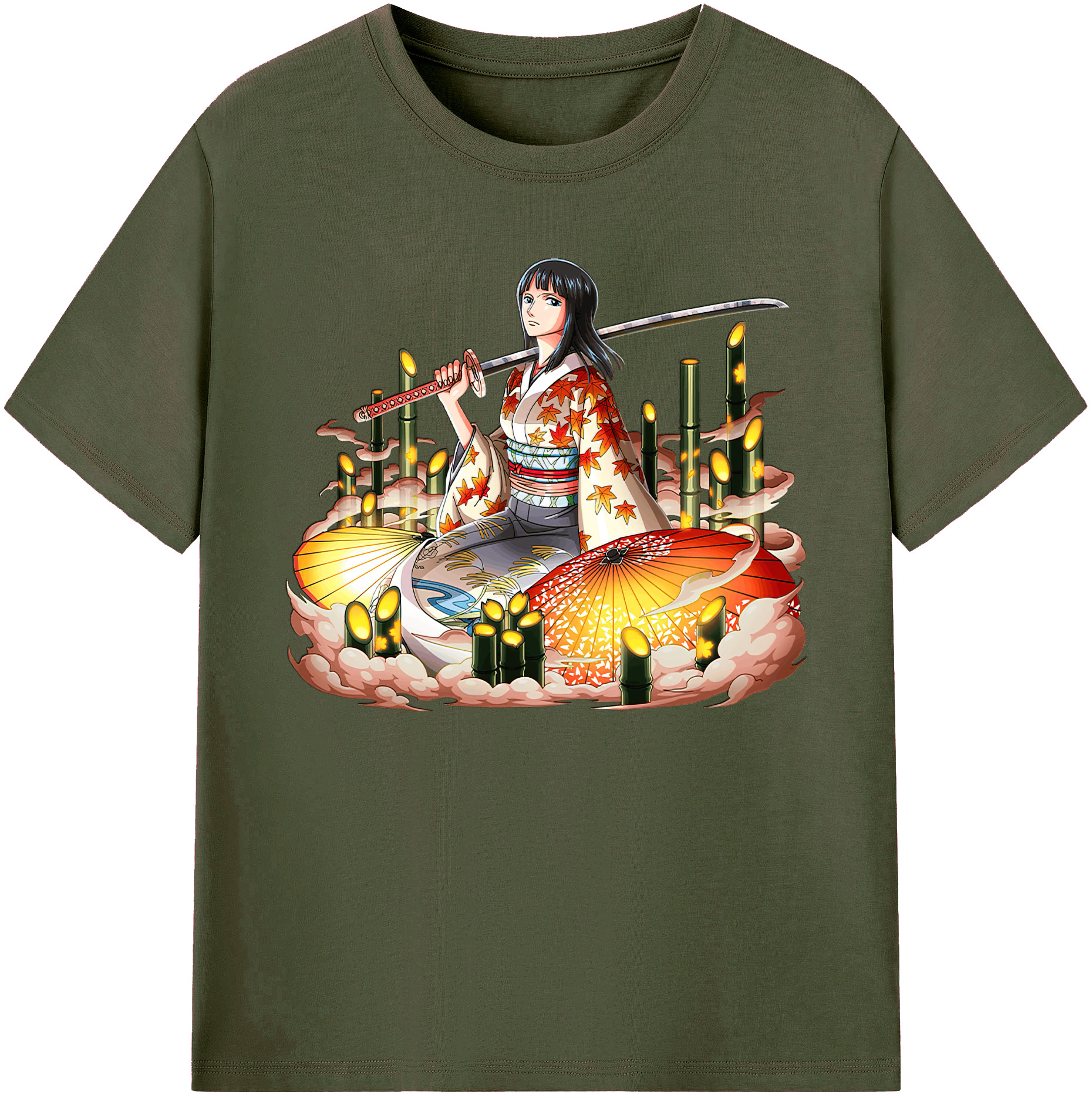 ワンピース ニコ・ロビン ONE PIECE Nico Robin 綿100％ メンズ半袖Tシャツ｜肌触りやわらか＆通気性